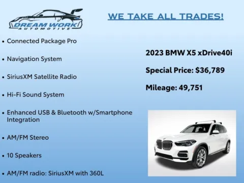 Photos of 2023 BMW X5 xDrive40i for sale in Charlotte, NC at Dream Work Automotive