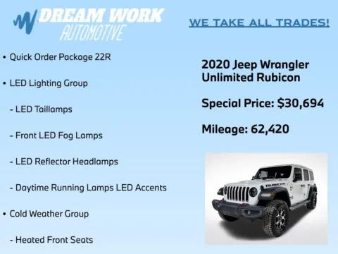 Photos of 2020 Jeep Wrangler Unlimited Rubicon for sale in Charlotte, NC at Dream Work Automotive