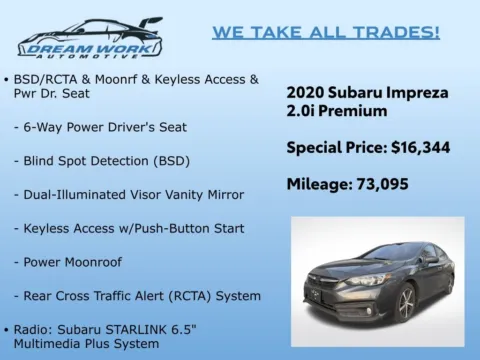 Photos of 2020 Subaru Impreza Premium for sale in Charlotte, NC at Dream Work Automotive