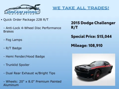 Photos of 2015 Dodge Challenger R/T for sale in Charlotte, NC at Dream Work Automotive