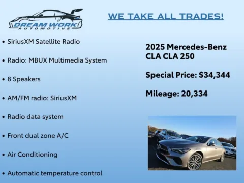 Photos of 2025 Mercedes-Benz CLA 250 for sale in Charlotte, NC at Dream Work Automotive