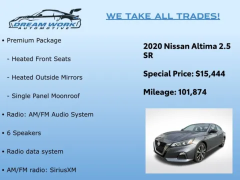 Photos of 2020 Nissan Altima 2.5 SR for sale in Charlotte, NC at Dream Work Automotive
