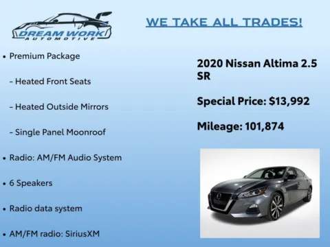 Photos of 2020 Nissan Altima 2.5 SR for sale in Charlotte, NC at Dream Work Automotive