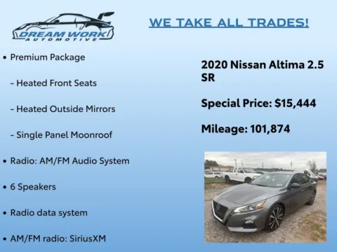 Photos of 2020 Nissan Altima 2.5 SR for sale in Charlotte, NC at Dream Work Automotive
