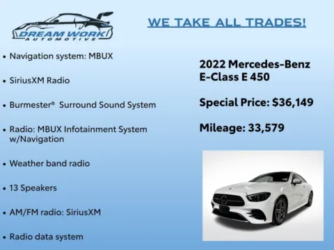 Photos of 2022 Mercedes-Benz E-Class E 450 for sale in Charlotte, NC at Dream Work Automotive