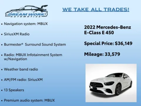 Photos of 2022 Mercedes-Benz E-Class E 450 for sale in Charlotte, NC at Dream Work Automotive