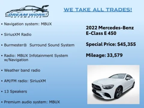 Photos of 2022 Mercedes-Benz E-Class E 450 for sale in Charlotte, NC at Dream Work Automotive