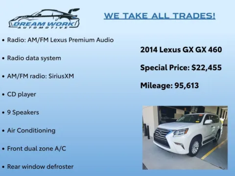 Photos of 2014 Lexus GX 460 for sale in Charlotte, NC at Dream Work Automotive