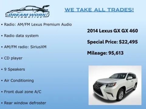Photos of 2014 Lexus GX 460 for sale in Charlotte, NC at Dream Work Automotive