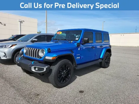 Blue 2024 Jeep Wrangler Sahara 4xe for sale in Charlotte, NC
