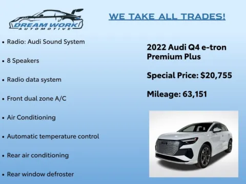 Photos of 2022 Audi Q4 e-tron Premium Plus for sale in Charlotte, NC at Dream Work Automotive