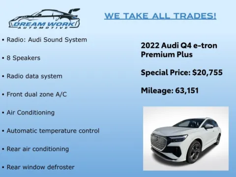 Photos of 2022 Audi Q4 e-tron Premium Plus for sale in Charlotte, NC at Dream Work Automotive
