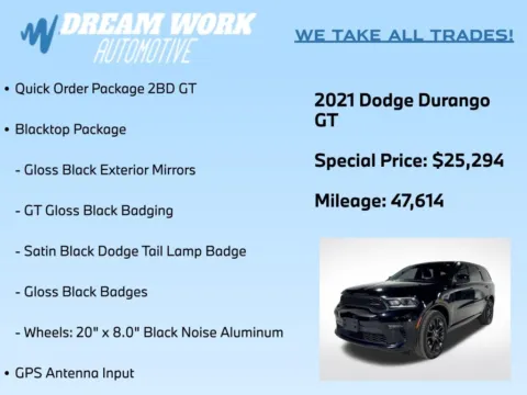 Photos of 2021 Dodge Durango GT for sale in Charlotte, NC at Dream Work Automotive