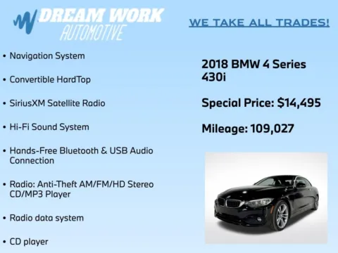 Photos of 2018 BMW 4 Series 430i for sale in Charlotte, NC at Dream Work Automotive