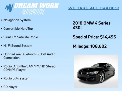 Photos of 2018 BMW 4 Series 430i for sale in Charlotte, NC at Dream Work Automotive