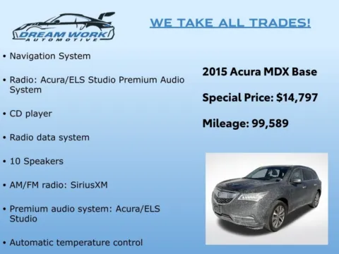Photos of 2015 Acura MDX 3.5L Technology Package for sale in Charlotte, NC at Dream Work Automotive
