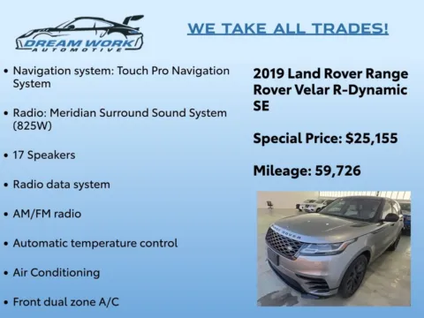 Photos of 2019 Land Rover Range Rover Velar SE R-Dynamic for sale in Charlotte, NC at Dream Work Automotive