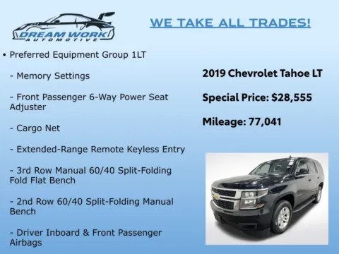 Photos of 2019 Chevrolet Tahoe LT for sale in Charlotte, NC at Dream Work Automotive