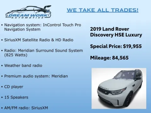 Photos of 2019 Land Rover Discovery HSE Luxury for sale in Charlotte, NC at Dream Work Automotive