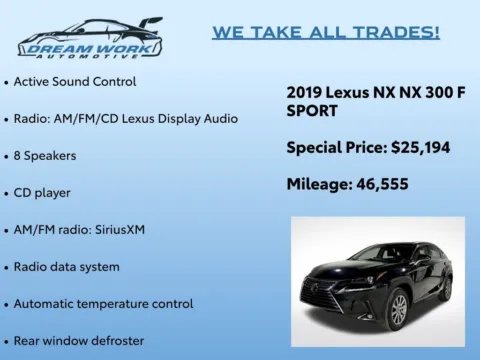 Photos of 2019 Lexus NX 300 F Sport for sale in Charlotte, NC at Dream Work Automotive