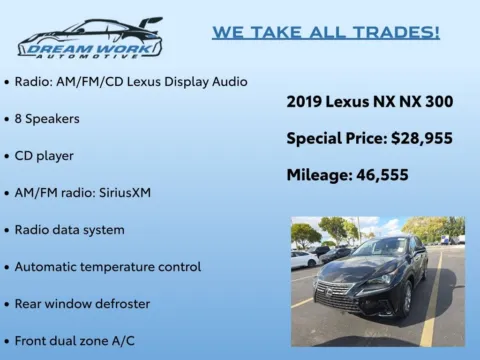 Photos of 2019 Lexus NX for sale in Charlotte, NC at Dream Work Automotive