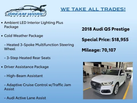Photos of 2018 Audi Q5 2.0T Prestige for sale in Charlotte, NC at Dream Work Automotive