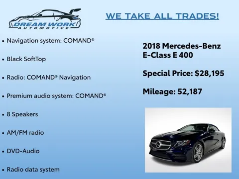 Photos of 2018 Mercedes-Benz E-Class E 400 for sale in Charlotte, NC at Dream Work Automotive