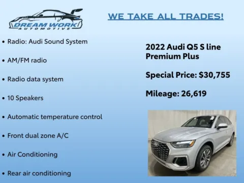 Photos of 2022 Audi Q5 Sportback 45 S line Premium Plus for sale in Charlotte, NC at Dream Work Automotive