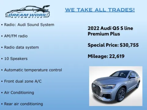 Photos of 2022 Audi Q5 Sportback 45 S line Premium Plus for sale in Charlotte, NC at Dream Work Automotive