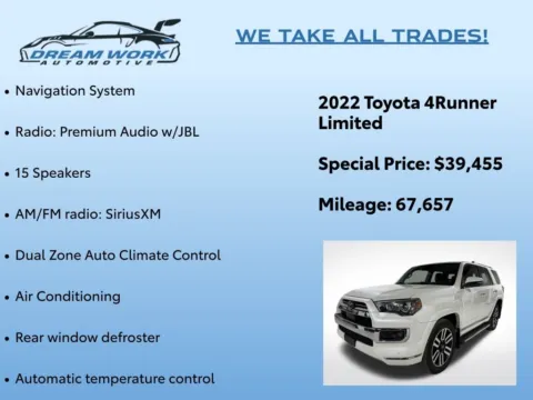 Photos of 2022 Toyota 4Runner Limited for sale in Charlotte, NC at Dream Work Automotive