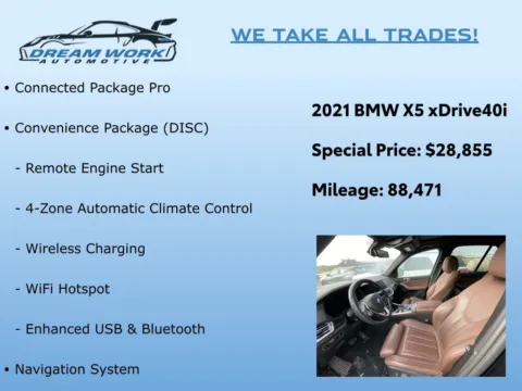 Photos of 2021 BMW X5 xDrive40i for sale in Charlotte, NC at Dream Work Automotive