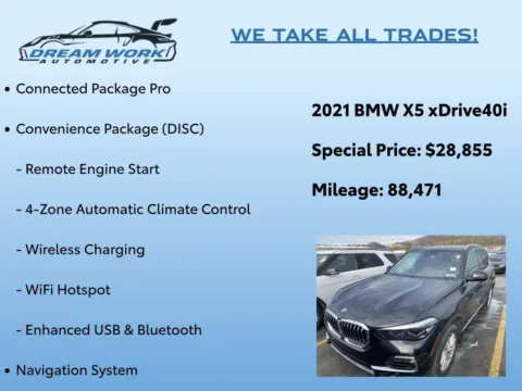 Photos of 2021 BMW X5 xDrive40i for sale in Charlotte, NC at Dream Work Automotive