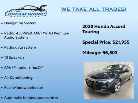 Photos of 2020 Honda Accord Touring 2.0T for sale in Charlotte, NC at Dream Work Automotive