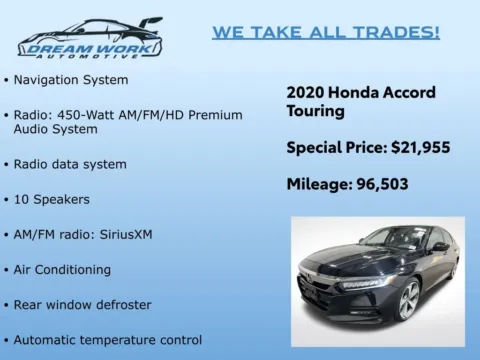 Photos of 2020 Honda Accord Touring 2.0T for sale in Charlotte, NC at Dream Work Automotive
