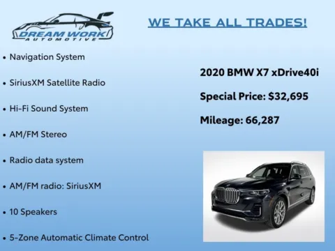 Photos of 2020 BMW X7 xDrive40i for sale in Charlotte, NC at Dream Work Automotive