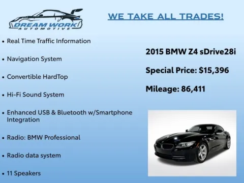Photos of 2015 BMW Z4 sDrive28i for sale in Charlotte, NC at Dream Work Automotive