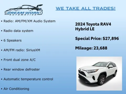 Photos of 2024 Toyota RAV4 Hybrid LE for sale in Charlotte, NC at Dream Work Automotive
