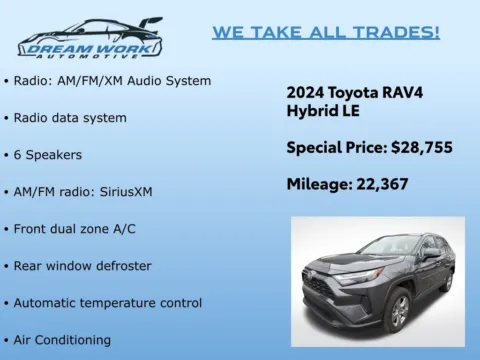 Photos of 2024 Toyota RAV4 Hybrid LE for sale in Charlotte, NC at Dream Work Automotive