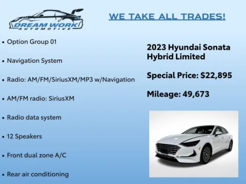 Photos of 2023 Hyundai Sonata Hybrid Limited for sale in Charlotte, NC at Dream Work Automotive