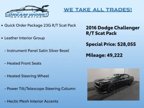 Photos of 2016 Dodge Challenger R/T Scat Pack for sale in Charlotte, NC at Dream Work Automotive