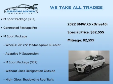 Photos of 2022 BMW X5 xDrive40i for sale in Charlotte, NC at Dream Work Automotive