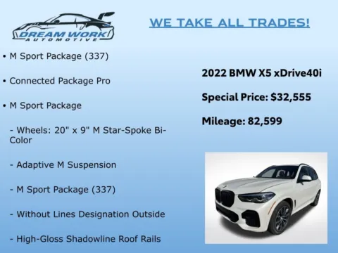 Photos of 2022 BMW X5 xDrive40i for sale in Charlotte, NC at Dream Work Automotive