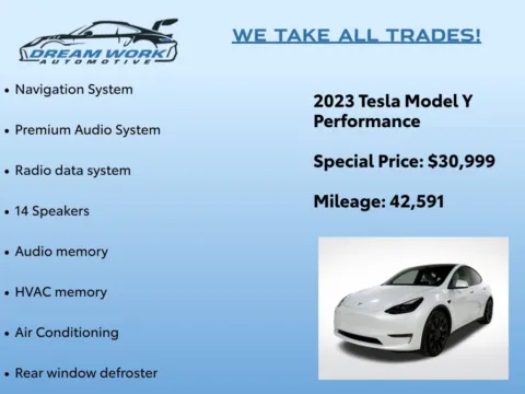 Photos of 2023 Tesla Model Y Performance for sale in Charlotte, NC at Dream Work Automotive