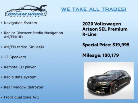 Photos of 2020 Volkswagen Arteon 2.0T SEL Premium R-Line for sale in Charlotte, NC at Dream Work Automotive