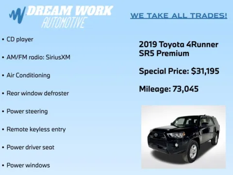 Photos of 2019 Toyota 4Runner SR5 Premium for sale in Charlotte, NC at Dream Work Automotive