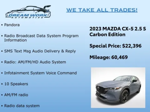 Photos of 2023 Mazda CX-5 2.5 S Carbon Edition for sale in Charlotte, NC at Dream Work Automotive