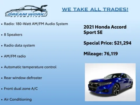 Photos of 2021 Honda Accord Sport Special Edition for sale in Charlotte, NC at Dream Work Automotive