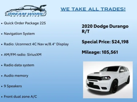 Photos of 2020 Dodge Durango R/T for sale in Charlotte, NC at Dream Work Automotive