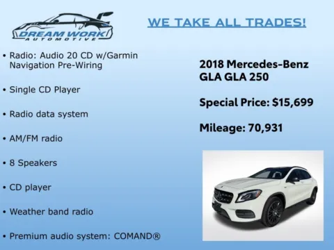 Photos of 2018 Mercedes-Benz GLA 250 for sale in Charlotte, NC at Dream Work Automotive