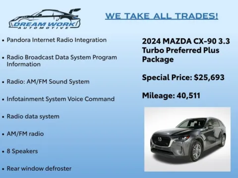 Photos of 2024 Mazda CX-90 3.3 Turbo Preferred Plus for sale in Charlotte, NC at Dream Work Automotive